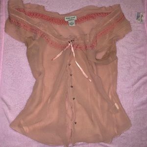 Guess Blouse blush pink vintage